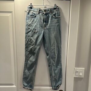 Zara Light Blue Straight Leg Jeans